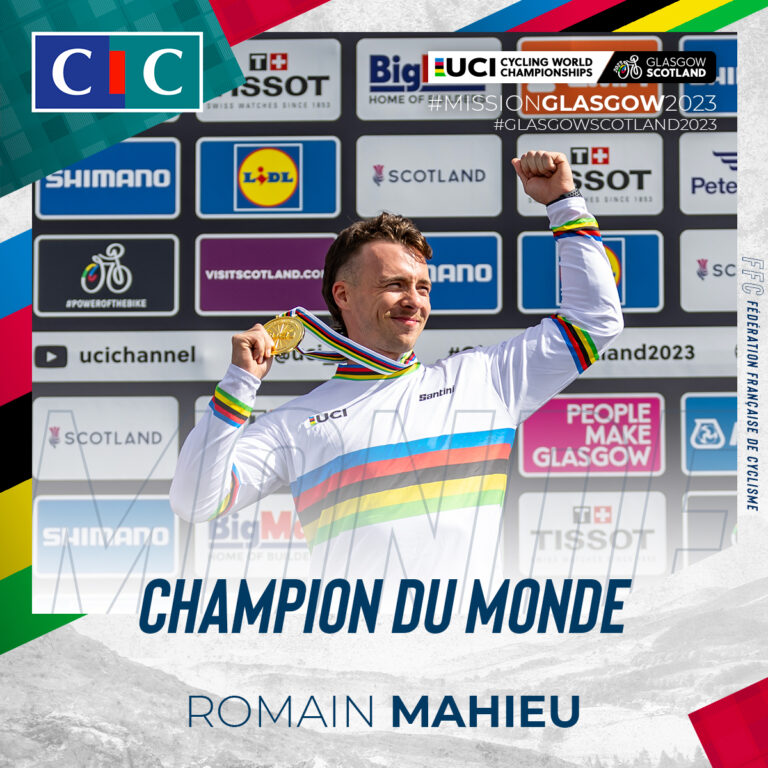 Romain MAHIEU (BMX Sarrians) médaille d'Or Champion du Monde